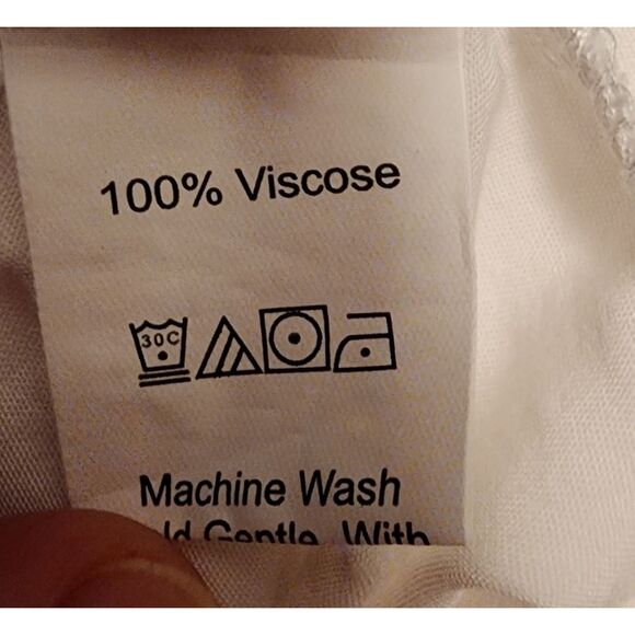 Unbranded White Summer Dress Size XL Lace Detail Babydoll V-Neck 100% Viscose - Picture 4 of 5